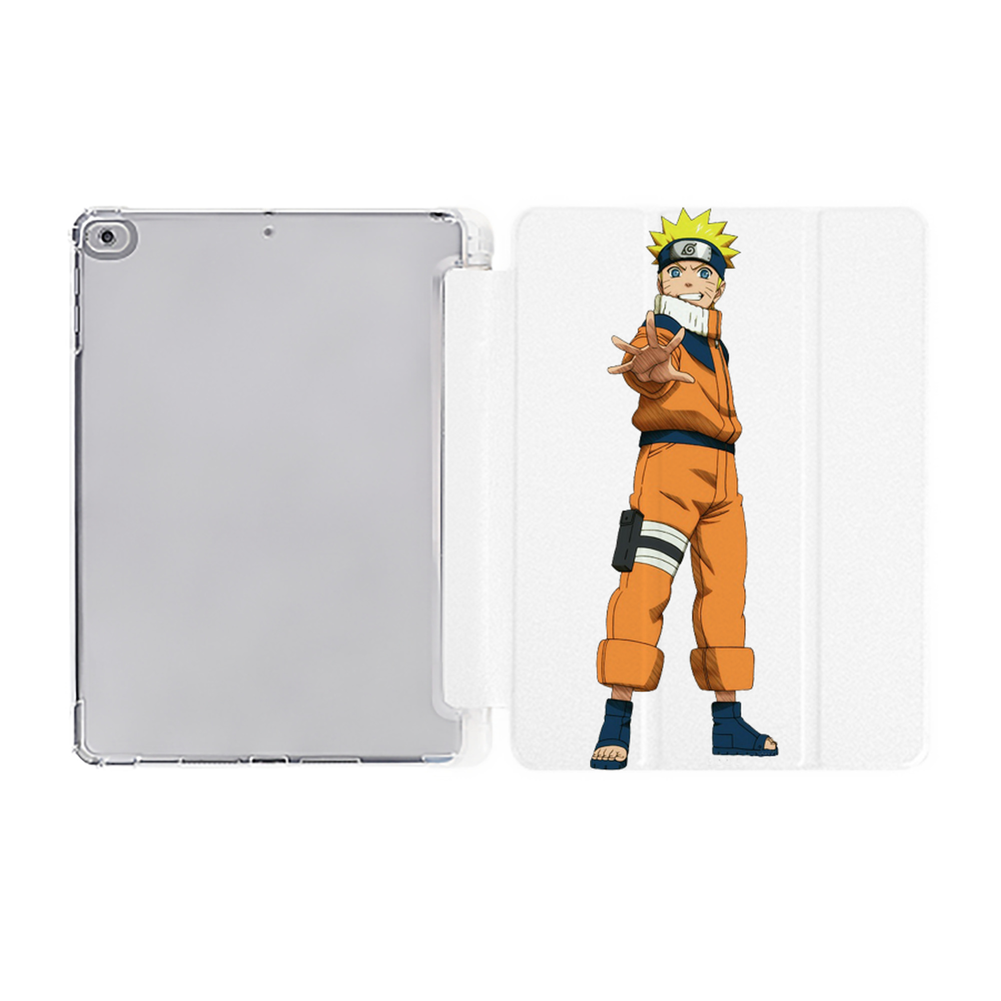 （画像用） NARUTO -ナルト- うずまき ナルト Uzumaki Naruto IPad ケース ペン収納付き 三つ折りスタンド PUレザー×シリコン 対応機種9.5/10.5/10.9インチ